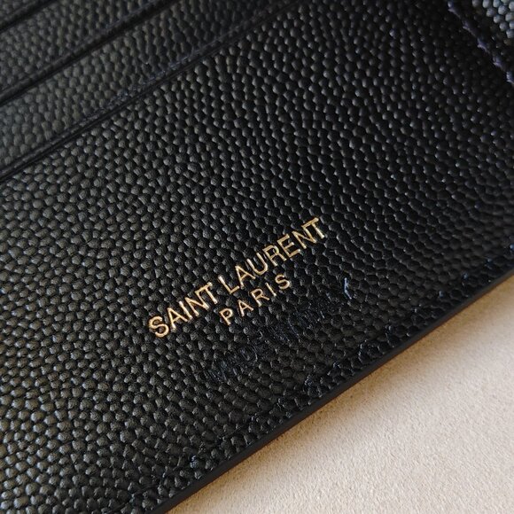 Saint Laurent YSL Black Cassandre Leather Bi-fold Wallet (New) - Picture 10 of 15